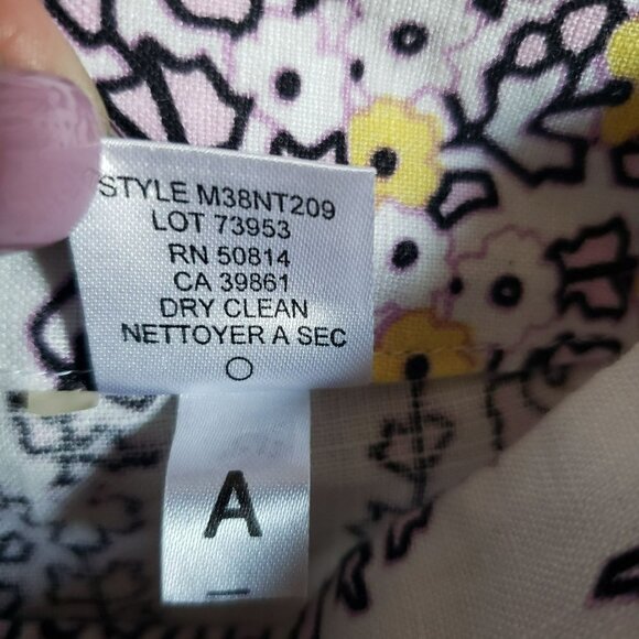 Tahari 100% Linen Boho Tropical Wide Leg Pant Beach Vacation Size Women's Medium - Picture 11 of 11
